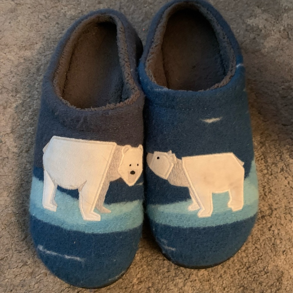 LL Bean Women's Polar Bear Wool Clog Slippers 8 Rare Sold Out